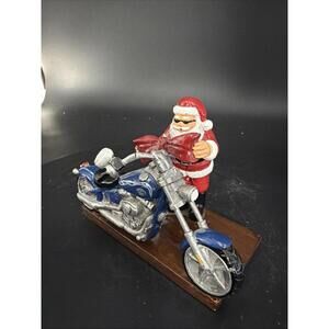 Harley Davidson Gift Santa W Bow Christmas Ornament Motorcycle Biker